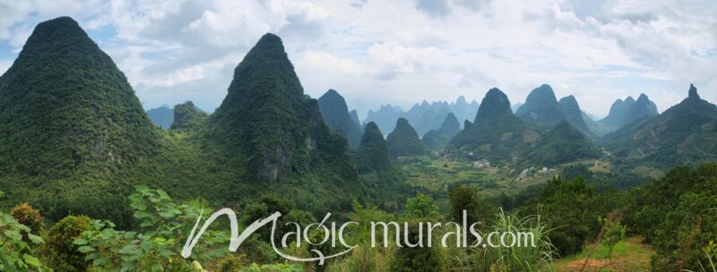 Karst Mountains at Yangshuo China Wallpaper Wall Mural