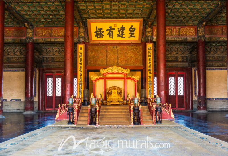 Forbidden City Emperor Throne Wallpaper Wall Mural