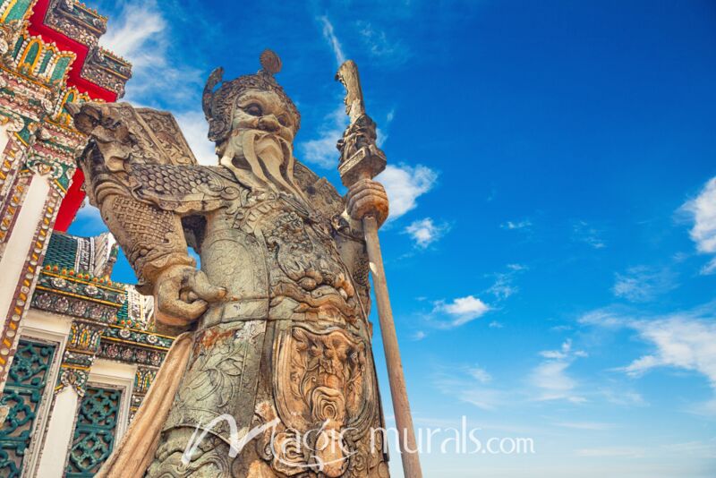 Chinese Warrior in Wat Pho 6479 Wallpaper Wall Mural