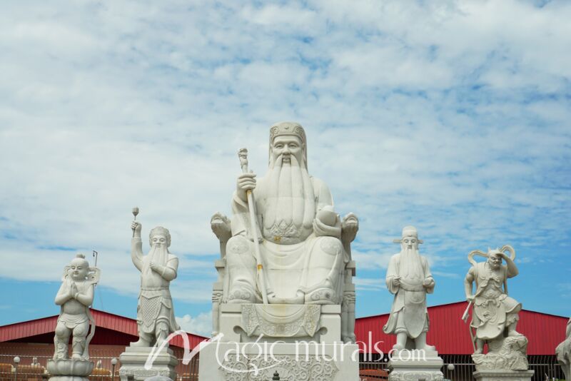 Chinese Gods in Malaysian Temple Wallpaper Wall Mural