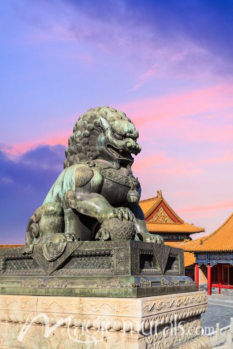 Forbidden City with Bronze Lion 8184 Wallpaper Wall Mural