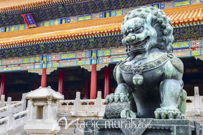 Guardian Lion at Forbidden City 7917 Wallpaper Wall Mural