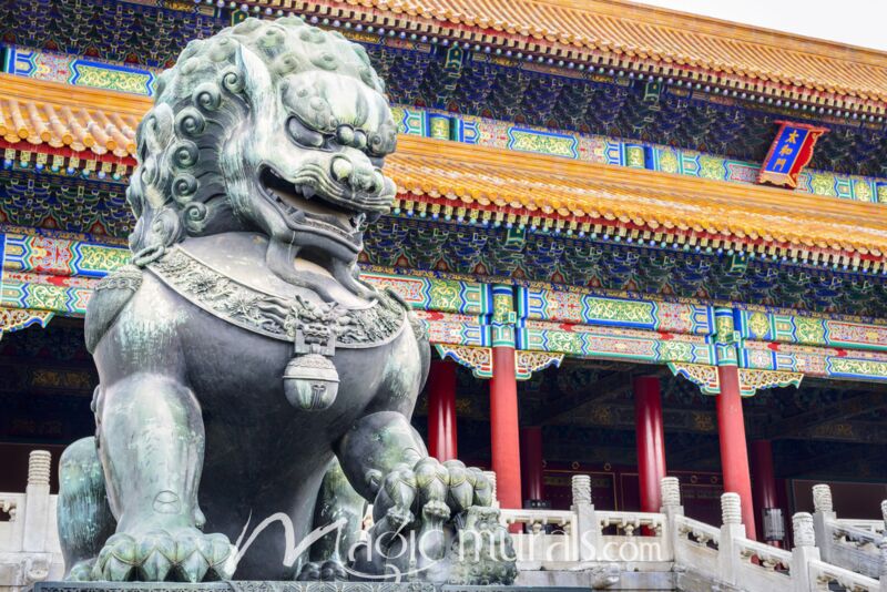 Guardian Lion at Forbidden City 7945 Wallpaper Wall Mural