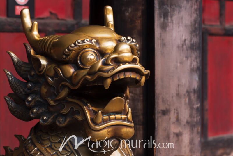 Bronze Dragon at Wenshu Monastery Chengdu Wallpaper Wall Mural