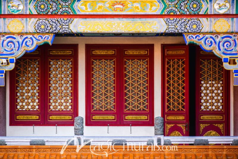 Traditional Chinese Door and Windows Wallpaper Wall Mural