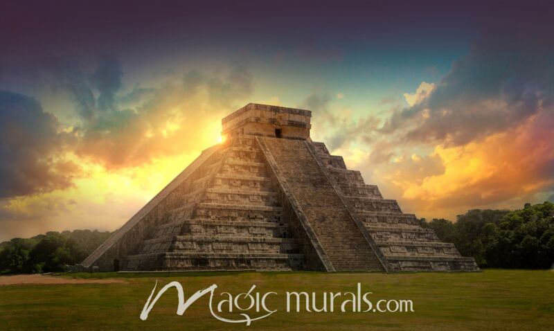 El Castillo Pyramid Sunset 5419 Wallpaper Wall Mural