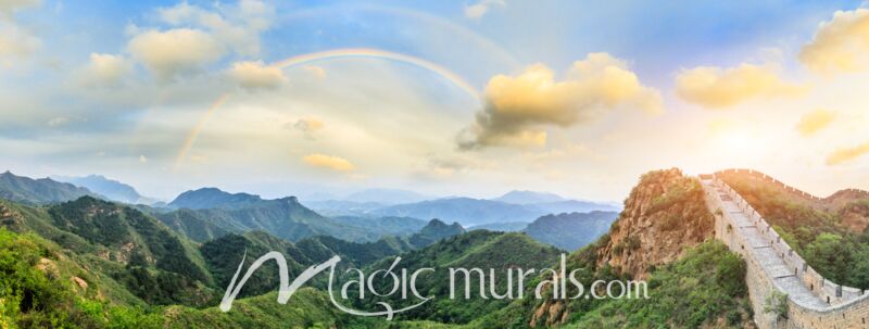 Great Wall of China Rainbow Wallpaper Wall Mural