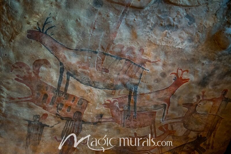 Ancient Mexican Cave Painting 0301 Wallpaper Wall Mural