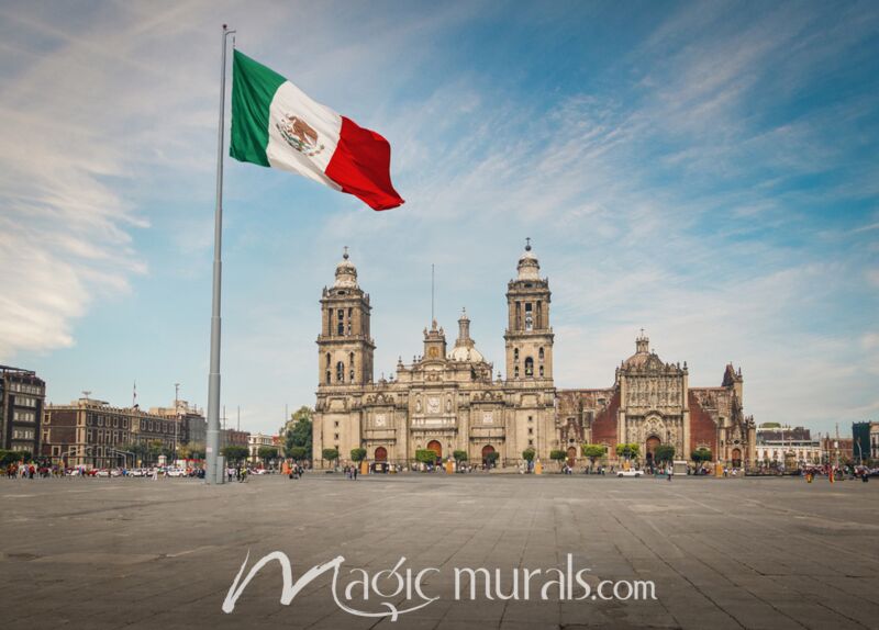 Mexico City Zocalo Square 1709 Wallpaper Wall Mural