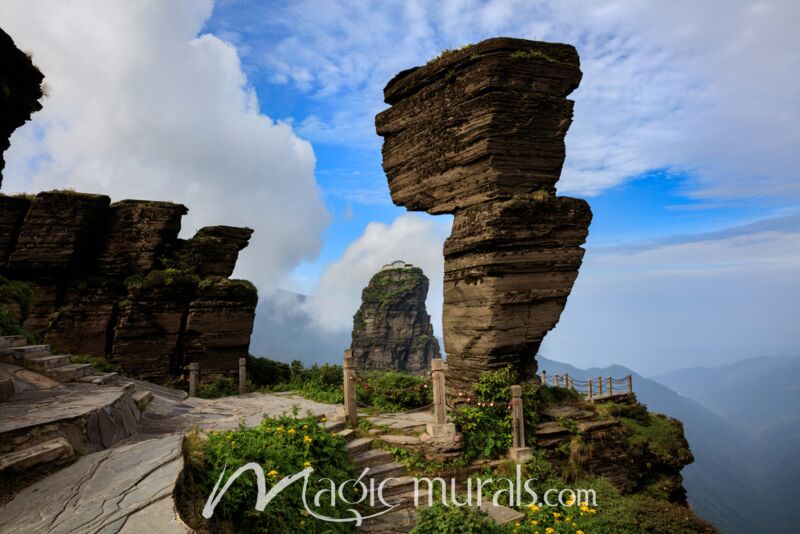 Mushroom Stone Mount Fangjing Guizhou Wallpaper Wall Mural