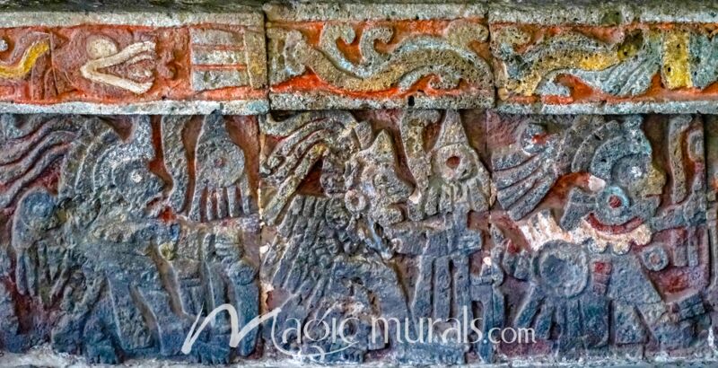 Templo Mayor Aztec Eagle Warriors 6556 Wallpaper Wall Mural