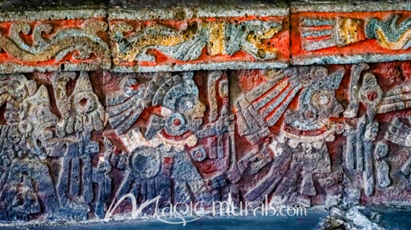 Templo Mayor Aztec Eagle Warriors 7592 Wallpaper Wall Mural