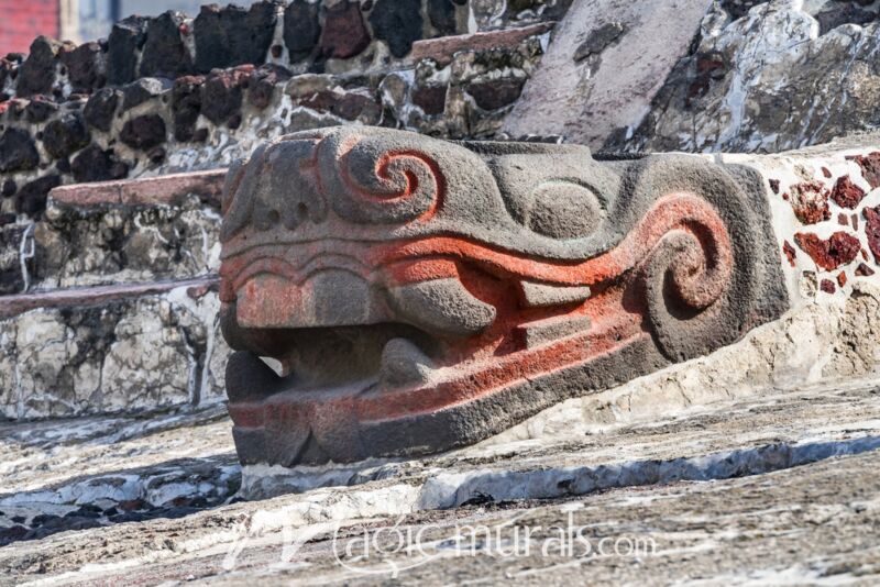 Templo Mayor Aztec Stone Snake 8048 Wallpaper Wall Mural