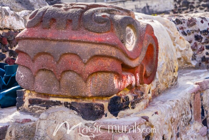 Templo Mayor Aztec Stone Snake 8158 Wallpaper Wall Mural