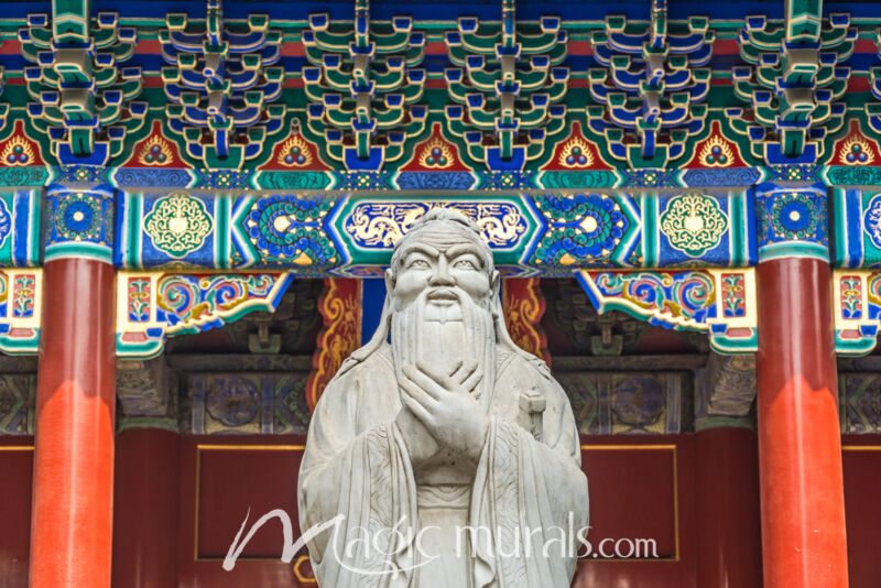 Confucius Statue at Beijing Temple 6233 Wallpaper Wall Mural