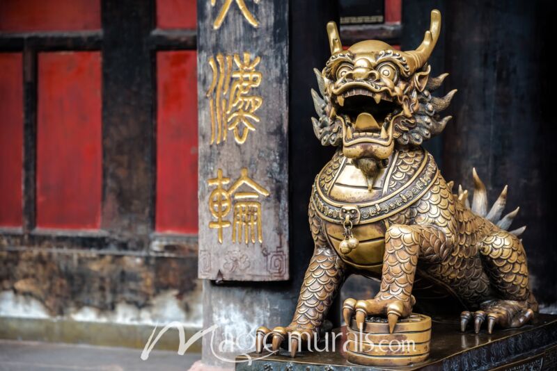 Guardian Lion at Forbidden City 3972 Wallpaper Wall Mural