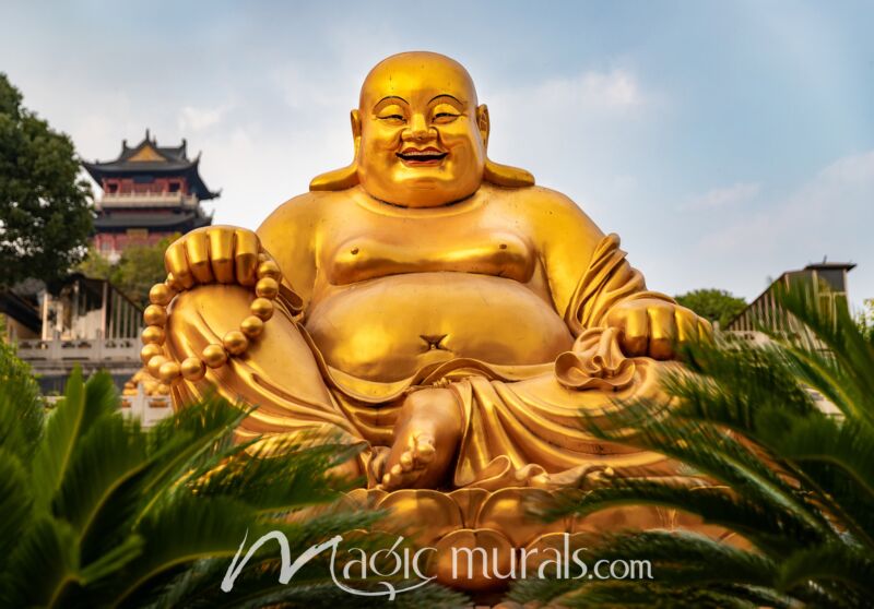 Laughing Buddha Statue 2391 Wallpaper Wall Mural