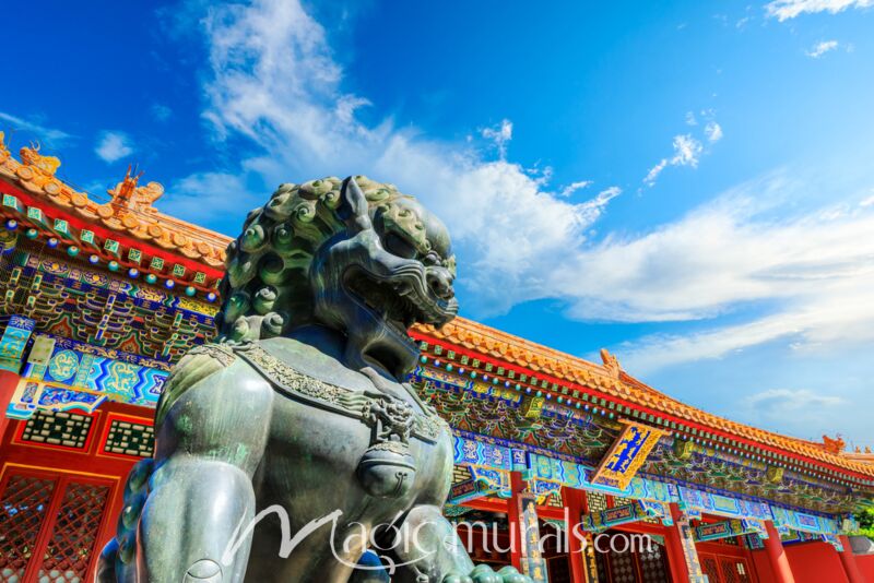 Bronze Lion at Summer Palace Beijing 8530 Wallpaper Wall Mural