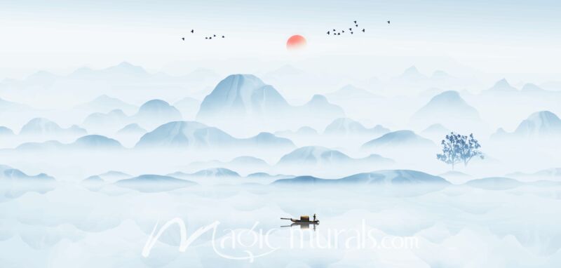 Chinese Landscape Ink Wash Painting 6308 Wallpaper Wall Mural