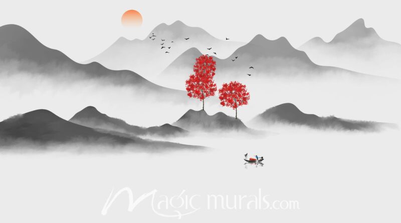 Chinese Landscape Ink Wash Painting 7796 Wallpaper Wall Mural