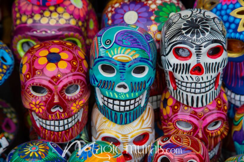 Sugar Skull Masks 0709 Wallpaper Wall Mural