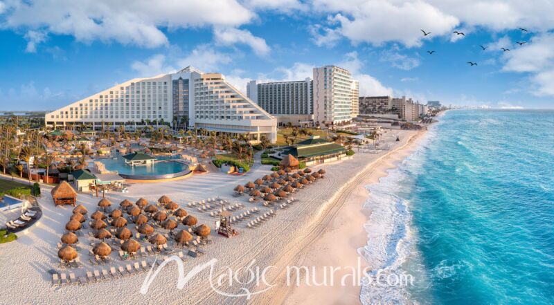 Cancun Beach Resorts 6693 Wallpaper Wall Mural