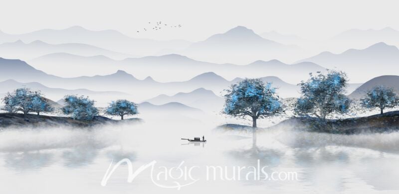 Modern Abstract Chinese Ink Wash Landscape 3126 Wallpaper Wall Mural