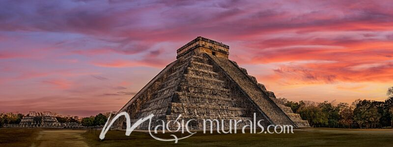 Chichen Itza Sunset 0857 Wallpaper Wall Mural