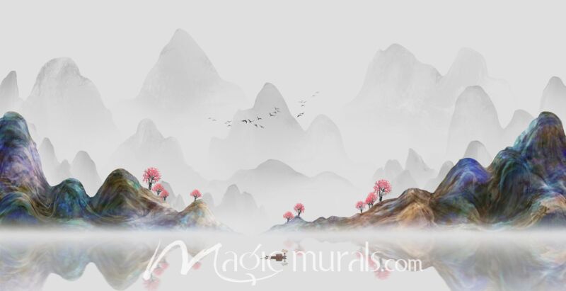 Modern Abstract Chinese Ink Wash Landscape 7383 Wallpaper Wall Mural