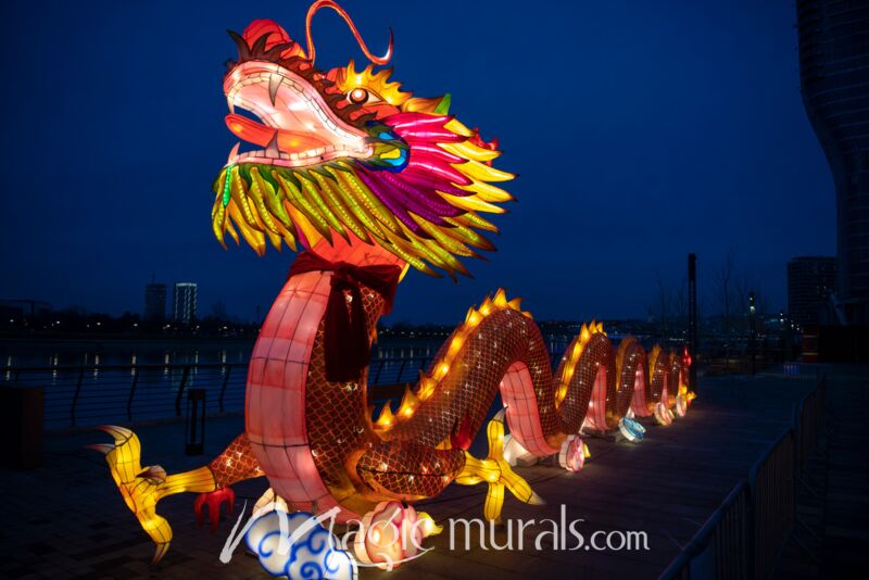 Chinese Dragon Lantern 9613 Wallpaper Wall Mural