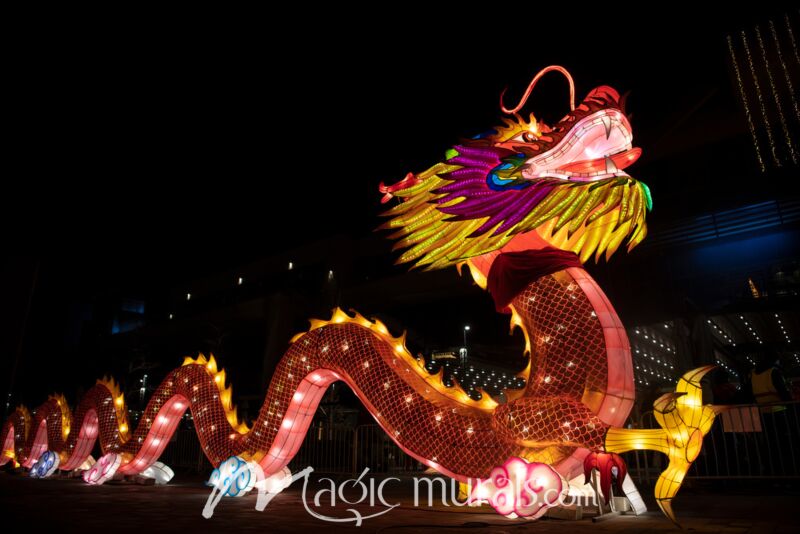 Chinese Dragon Lantern 9806 Wallpaper Wall Mural