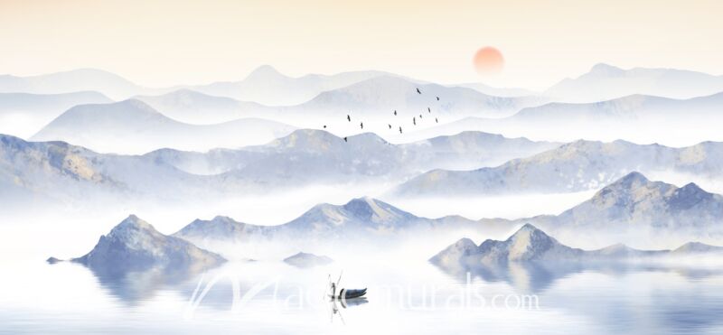 Modern Abstract Chinese Ink Wash Landscape 4963 Wallpaper Wall Mural