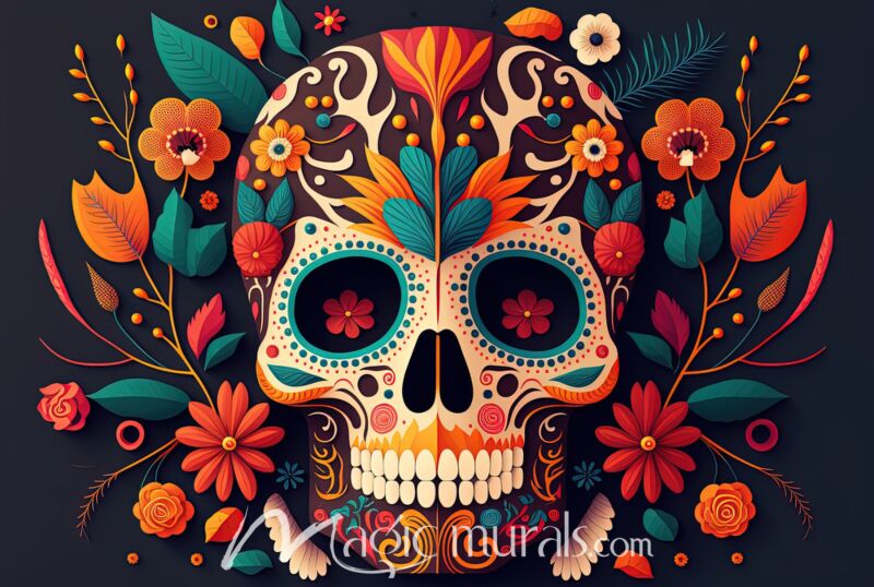 Day of the Dead Skull 2226 Wallpaper Wall Mural