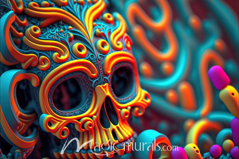 Sugar Skull Closeup 1563 Wallpaper Wall Mural