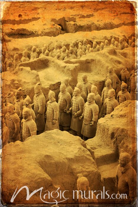 Chinese Terracotta Warriors 4045 Wallpaper Wall Mural