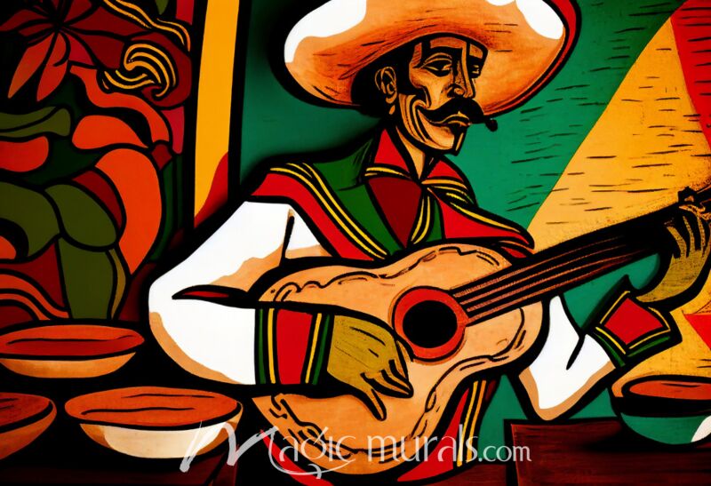 Mexican Flamenco Guitarist 7421 Wallpaper Wall Mural