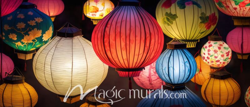 Chinese Lanterns 9869 Wallpaper Wall Mural