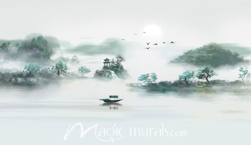 Modern Abstract Chinese Ink Wash Landscape 3048 Wallpaper Wall Mural