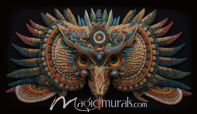 Kukulcan Serpent Mask 4417 Wallpaper Wall Mural