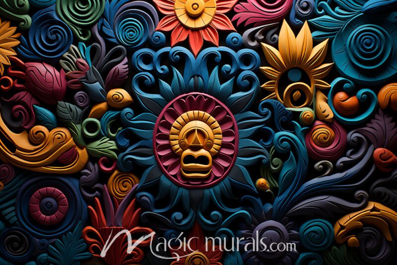 Embroidered Masks 5004 Wallpaper Wall Mural