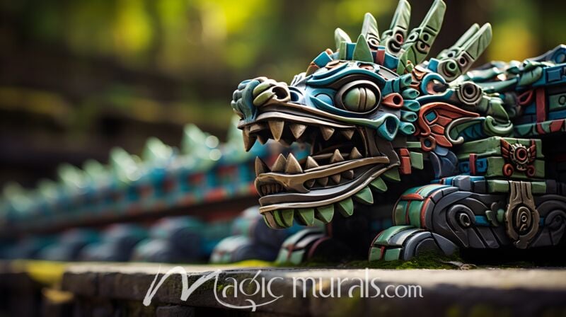 Temple of Quetzalcoatl Dragon 6745 Wallpaper Wall Mural