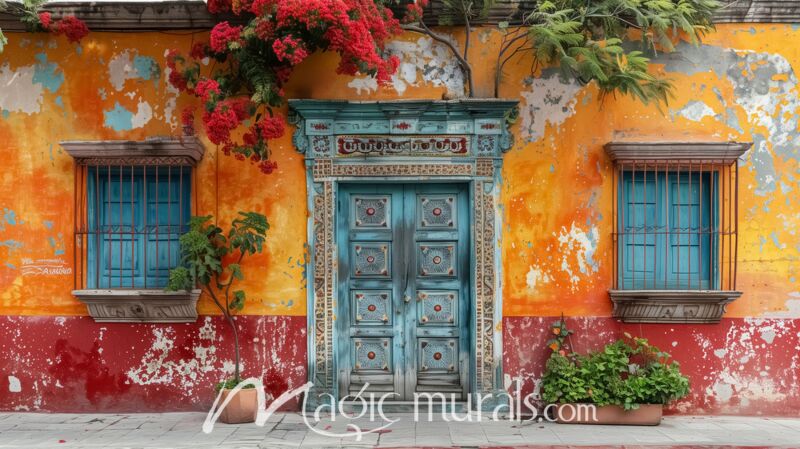 Mexican Streetscape 9029 Wallpaper Wall Mural