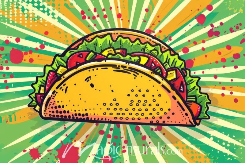 Psychedelic Taco 6227 Wallpaper Wall Mural