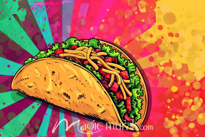 Psychedelic Taco 6228 Wallpaper Wall Mural