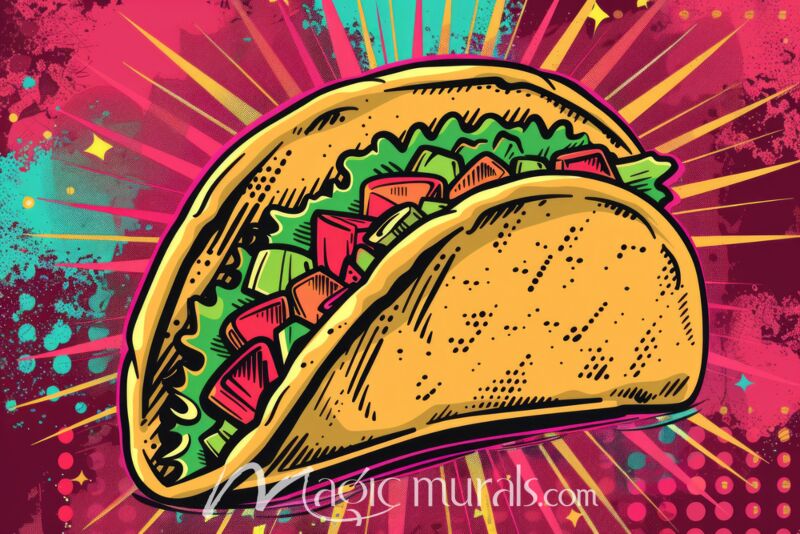 Psychedelic Taco 6266 Wallpaper Wall Mural