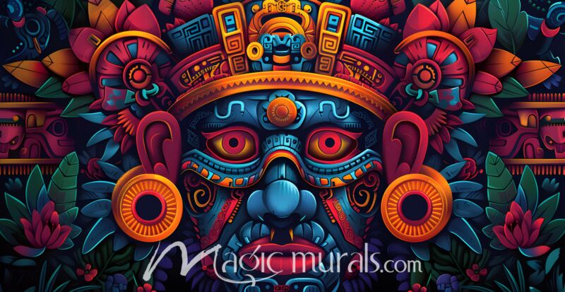 Mesoamerican Mask 2490 Wallpaper Wall Mural