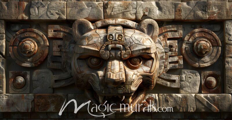 Aztec Jaguar 2877 Wallpaper Wall Mural