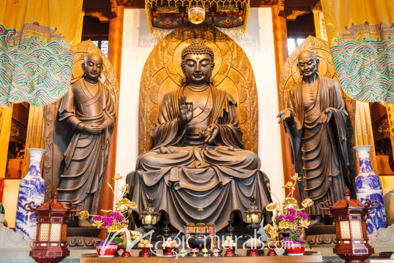 Buddha Statues in Lingyin Temple in Hangzhou China 7841 Wallpaper Wall Mural