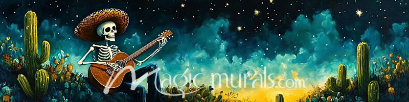 Calavera Guitarist 7969 Wallpaper Wall Mural