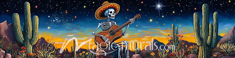 Calavera Guitarist 8240 Wallpaper Wall Mural